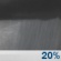 Tonight: A slight chance of rain showers before 8pm. Mostly clear. Low around 57, with temperatures rising to around 59 overnight. West wind around 7 mph. Chance of precipitation is 20%. Tonight: Slight Chance Rain Showers then Mostly Clear